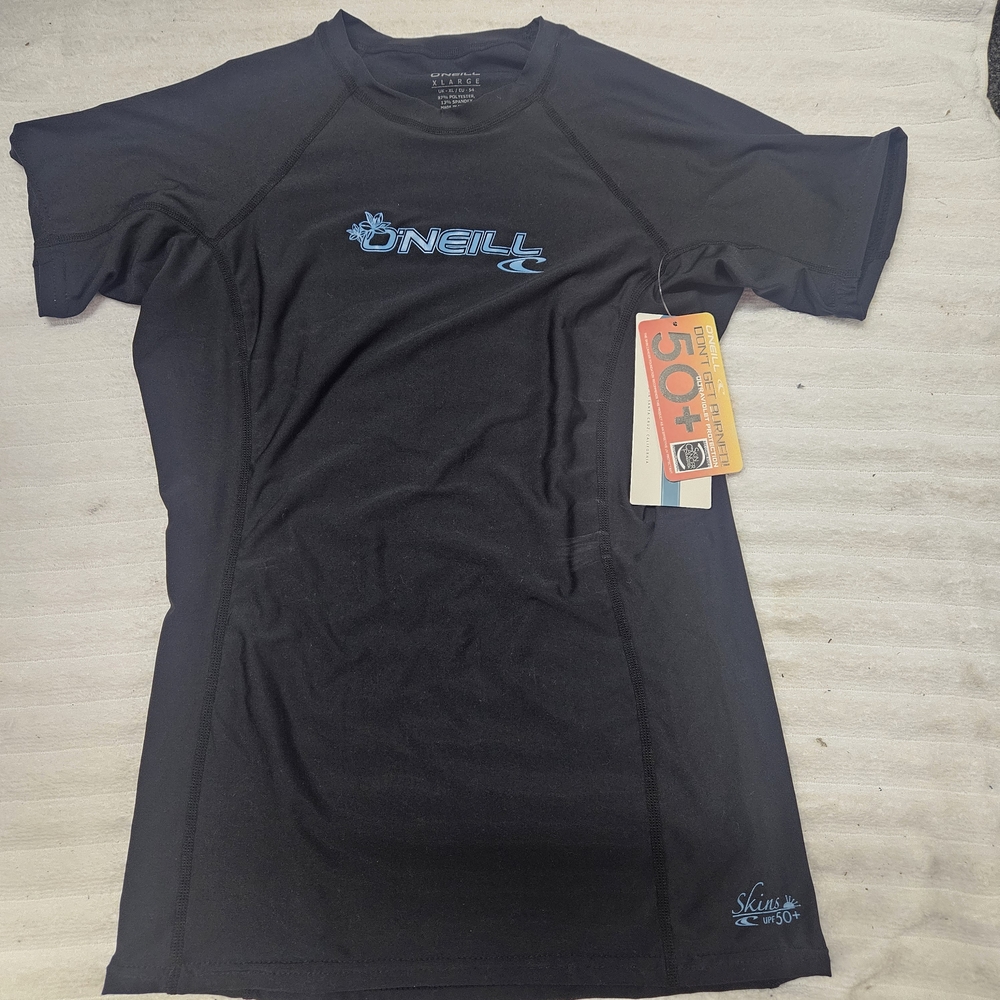 O'Neill Black Short Sleeve Rash Guard